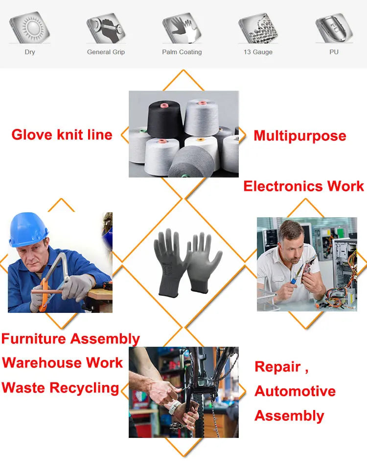 Work Gloves (12 Pairs)