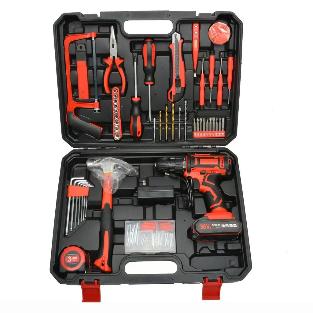 Household Hardware Electric Combination Tool Set, Manual Set, Multi-functional Essential for Household Maintenance