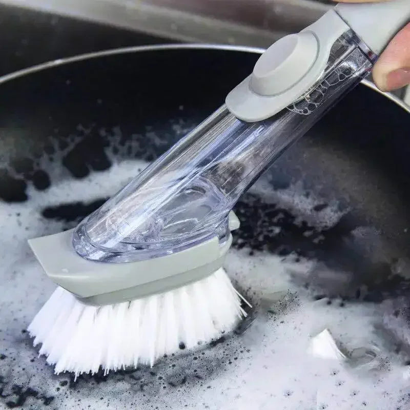 kitchen cleaning brush 2 in 1 , with removable handle