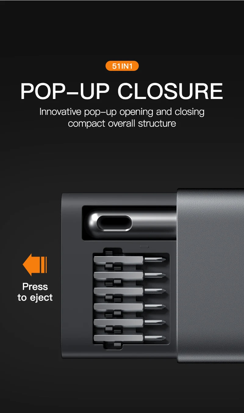 51 in 1 Precision Screwdriver Set Portable Manual Hand Tool Kit Wireless Cordless Magnetic Small Bit for Xiaomi Mobile Phone New