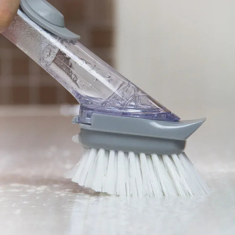 kitchen cleaning brush 2 in 1 , with removable handle