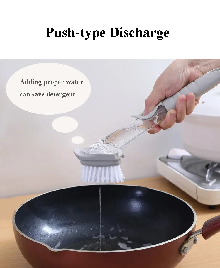 kitchen cleaning brush 2 in 1 , with removable handle