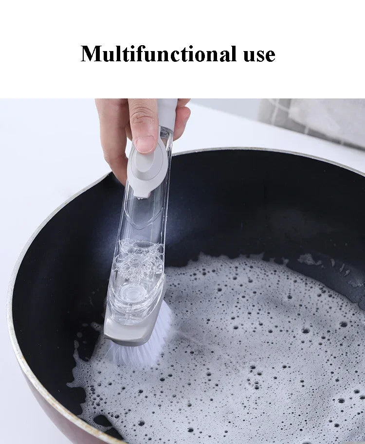 kitchen cleaning brush 2 in 1 , with removable handle