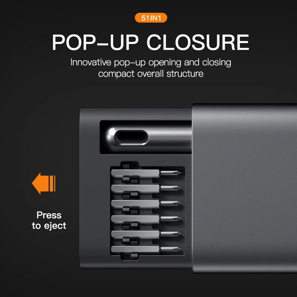 51 in 1 Precision Screwdriver Set Portable Manual Hand Tool Kit Wireless Cordless Magnetic Small Bit for Xiaomi Mobile Phone New