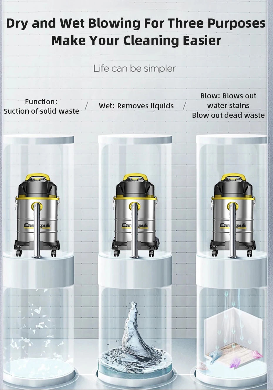 Vacuum Cleaner 25L/40L Wet And Dry Blowing 3 in 1 High Power Car Wash Shop Hotel Household Commercial Industrial Vacuum Cleaner