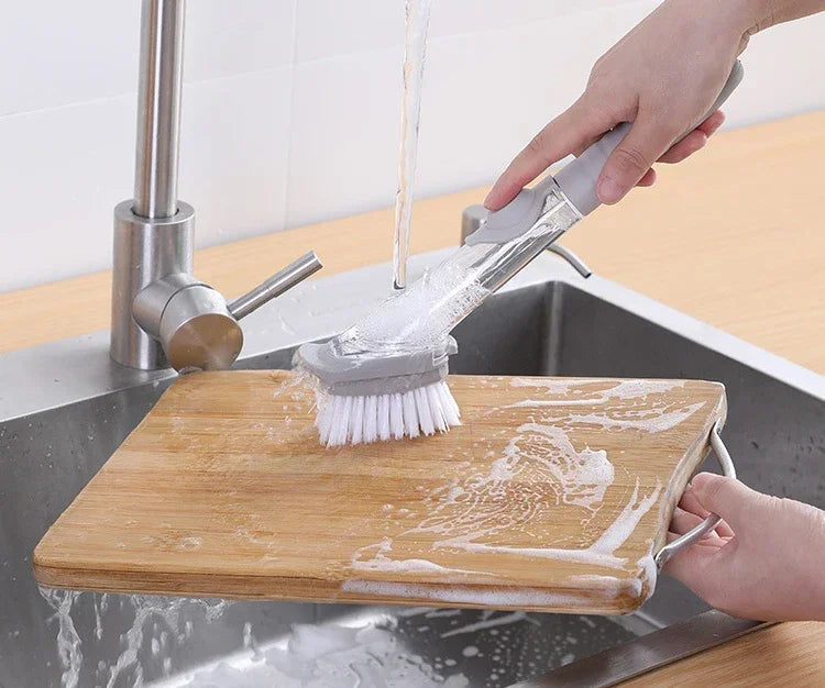 kitchen cleaning brush 2 in 1 , with removable handle
